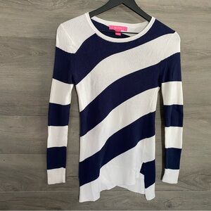 Lilly Pulitzer Striped Asymmetric Sweater Knit Top
